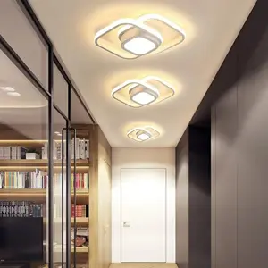 Modern LED Ceiling Light, Metal Semi-Inset Installation, Adjustable Color Temperature, Detachable Lamp, Suitable for Living Room, Atmosphere Lighting, 110v-240v