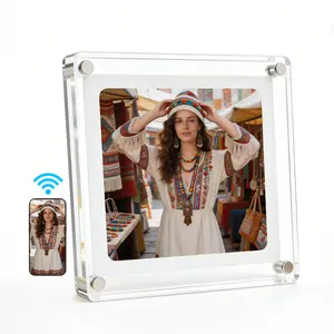 7INCH WiFi Acrylic Digital Picture Frame 1024 * 600 IPS Screen 8GB Memory Auto-Rotate Share Love Anytime Anywhere Smart Phone Share Photos & Videos