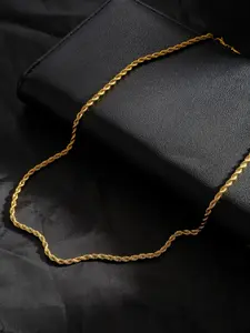 Men's Simple Casual Twist Design, Stainless Steel Matching Minimalist Cuban Link Necklace Jewelry for Party, Daily Clothing Decor for Boy