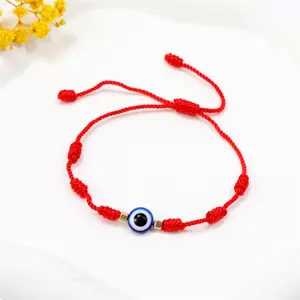 Handmade Evil Eye Luck Bracelet Double Protection Red String for Men Women