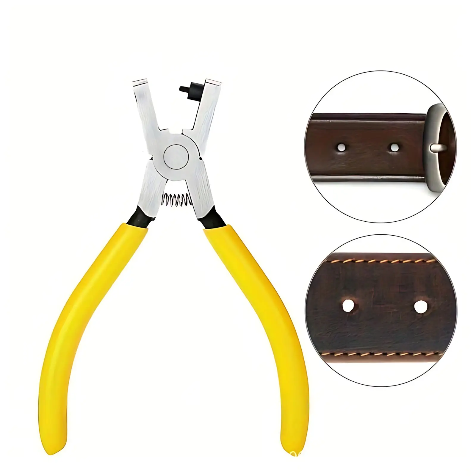 2mm Single Precision Hole Punching Plier - Heavy-Duty Handheld Office Tool for Leather Crafts, Belts, Shoelace Hole Punch, Watch Straps, Paper, DIY Tags - Easy Clean Cuts, Portable Home Essential