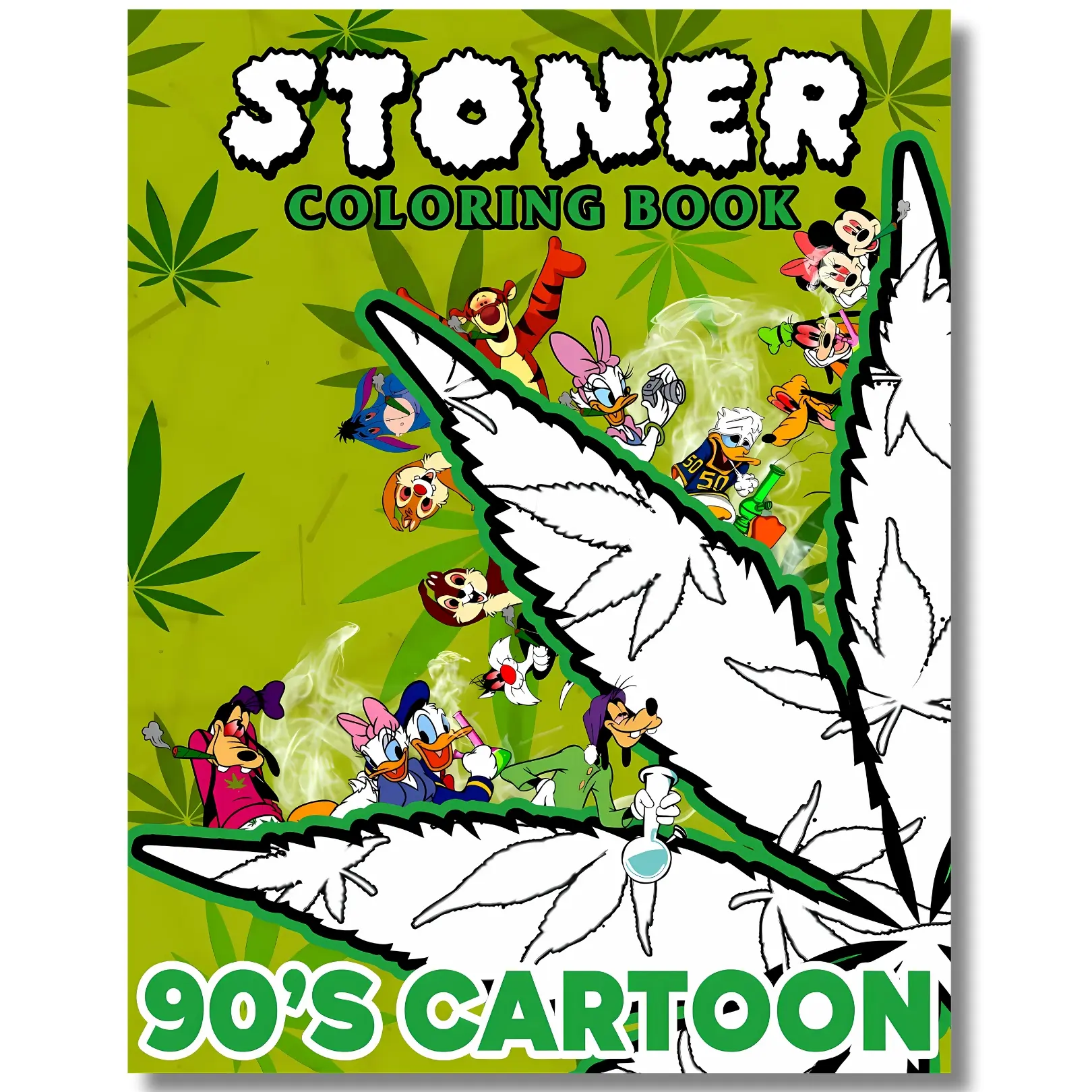 Adult Stoner Coloring Book - 40+ Trippy Whimsical Outfits Princess Cartoons, Funny Illustrations, No-Mess Witty Decor, Stress-Relief Mindfulness Activity, Unique Gift for Weed Enthusiasts