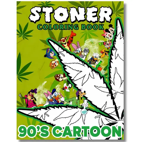 Adult Stoner Coloring Book - Paperback, 40+ Trippy Whimsical Princess Outfit Cartoons, Funny Illustrations, No-Mess Witty Decor, Unisex Relaxation Activity, Single-Side Print Cool Gift for Weed Enthusiasts, Adult Coloring Books Whimsical Gifts