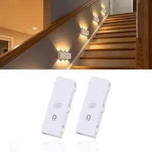 2 Pack Motion Sensor Wall Light Rechargeable Sconce with 3 Color Temperatures Brightness Adjustable Wireless Magnetic Mount for Bedroom Stair Hallway Closet