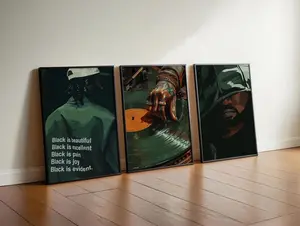 Urban Black Man Wall Art, Hypebeast Room Decor, Gift for Him, Product without frame
