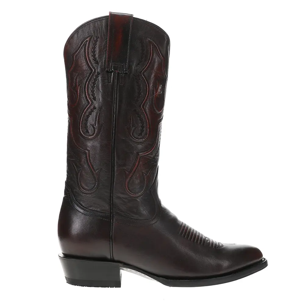 Stetson Mens Carlisle Embroidered Round Toe  Casual Boots Mid Calf - Black