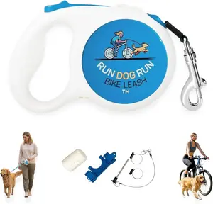 Cycling Dog Leash – Run Dog Run Bike Leash for All Dogs, Quick-Attach Pet Leash for Walking, Jogging, and Biking with Your Dog