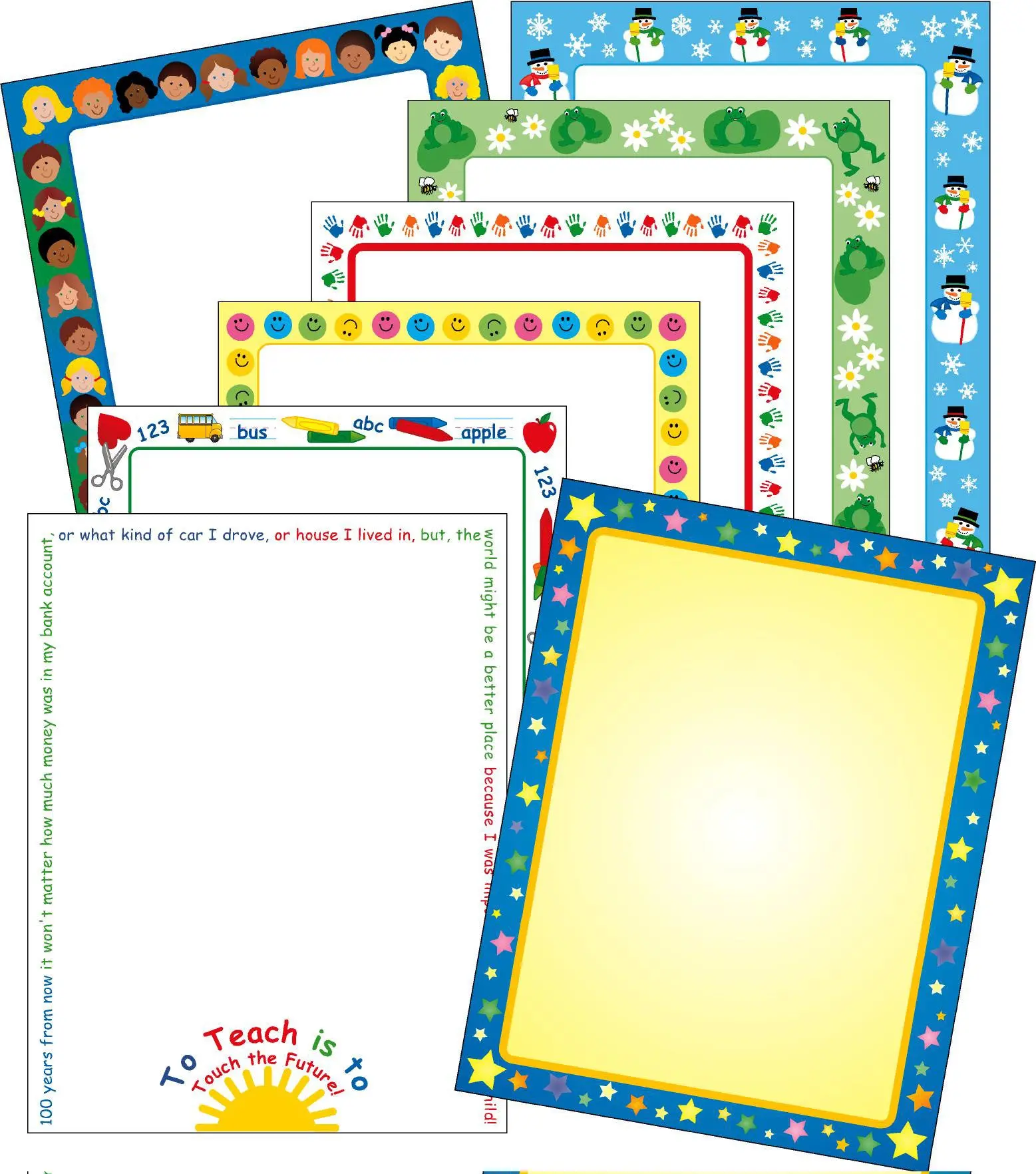 SHAPES ETC. Creative Classroom Designer Paper Set, 30 Sheets, 8 Styles, 8.5" x 11", for Events