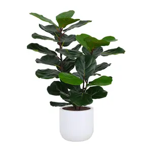 Faux Potted Fiddle Leaf Fig Tree, 3ft