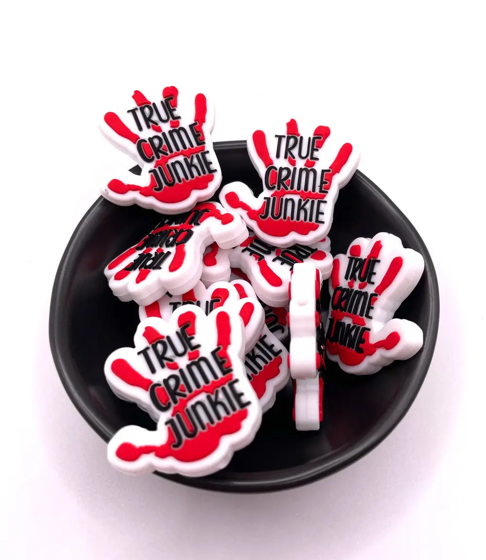 True Crime Junkie Focal Bead True Crime Junkie Focal Bead