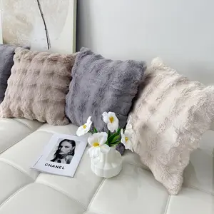 Solid Color Plush Throw Pillow, 1 Count Soft Comfortable Cushion, Household Decoration Pillow for Home Sofa Bed