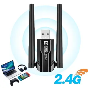 Wi-Fi 6 AX900 USB Adapter, Bluetooth 5.4 Dual Mode, Supports Windows 11/10/7, Multi-Scene Application, Data Transmission, Office Work, Online Gaming