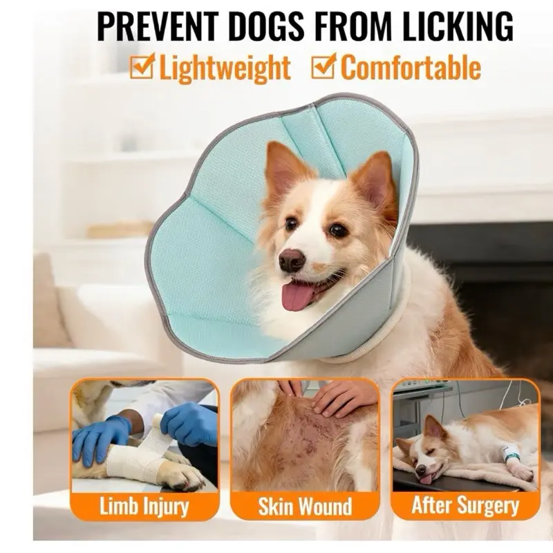 Maxfut Dog Cone Collar,Soft Cone for Dogs to Stop Licking After Surgery,Non Inflatable Dog Donut Cone, Size XL, L, M