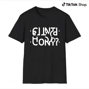 Funny Upside Down Text T-Shirt – ‘Am I Upside Down?’ Graphic Tee – Unisex Soft Cotton Shirt with High-Quality Screen Print