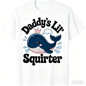 Funny Daddy'S Lil Squirter Inappropriate Adult Humor Funny T-Shirt, Unisex Casual and plaid Top