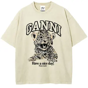 GANNI Style Cheetah Print Tee | "Have a Nice Day"