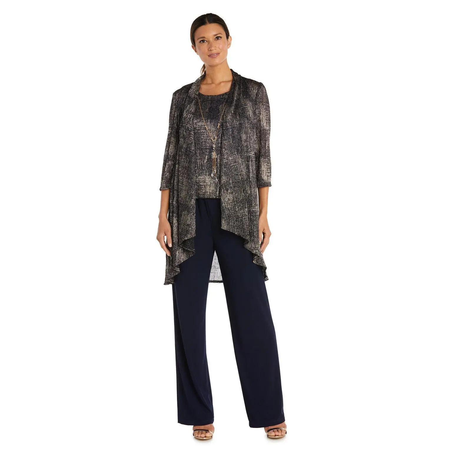 R&M Richards 7292 Formal Print Pant Suit Jacket Set