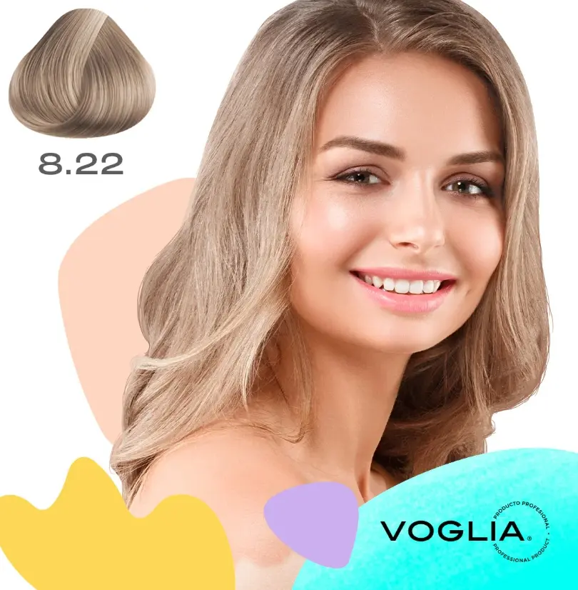 Voglia Hair Color 8.22 Light Pearl Blonde Hair Dye