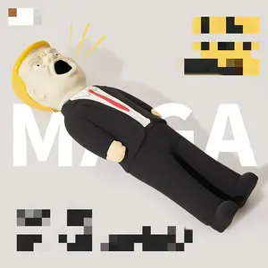 Latex Trump Stress Relief Doll, Large Size, Squeeze Sound, Novelty Figurine, Chew Toy for Dogs, Fun Anxiety Toy