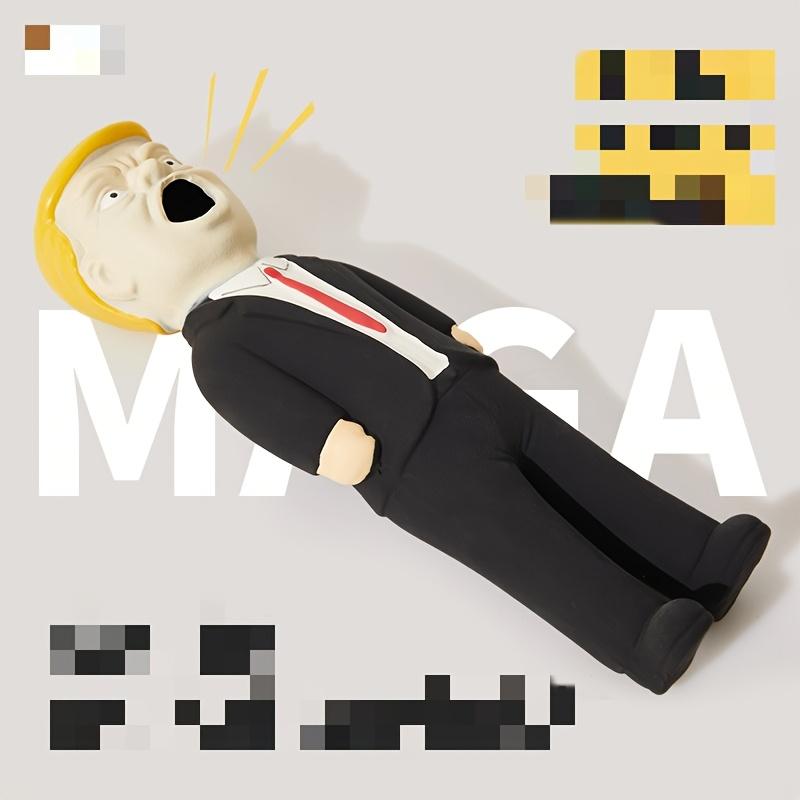 Latex Trump Stress Relief Doll, Large Size, Squeeze Sound, Novelty Figurine, Chew Toy for Dogs, Fun Anxiety Toy