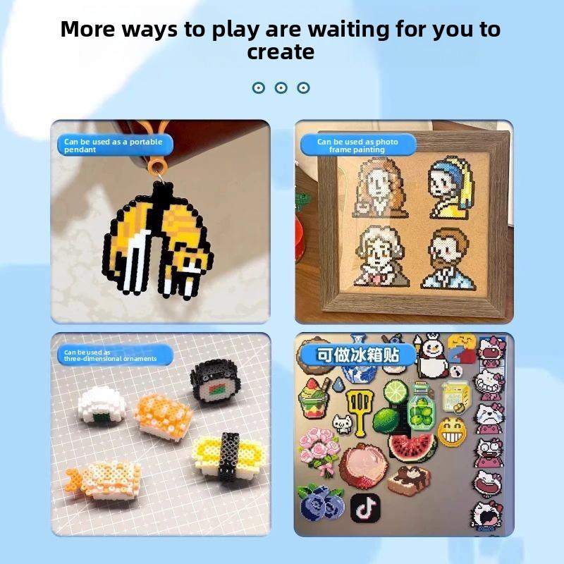 DIY bead craft kit for children, 3D bead supplementary beads, high-quality mard fusion beads