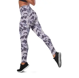 Camo-Inspired Legging Women's Leggings, Yoga Pants, High Waist Hunting Tights, Women's Outdoor Fitness Outfit