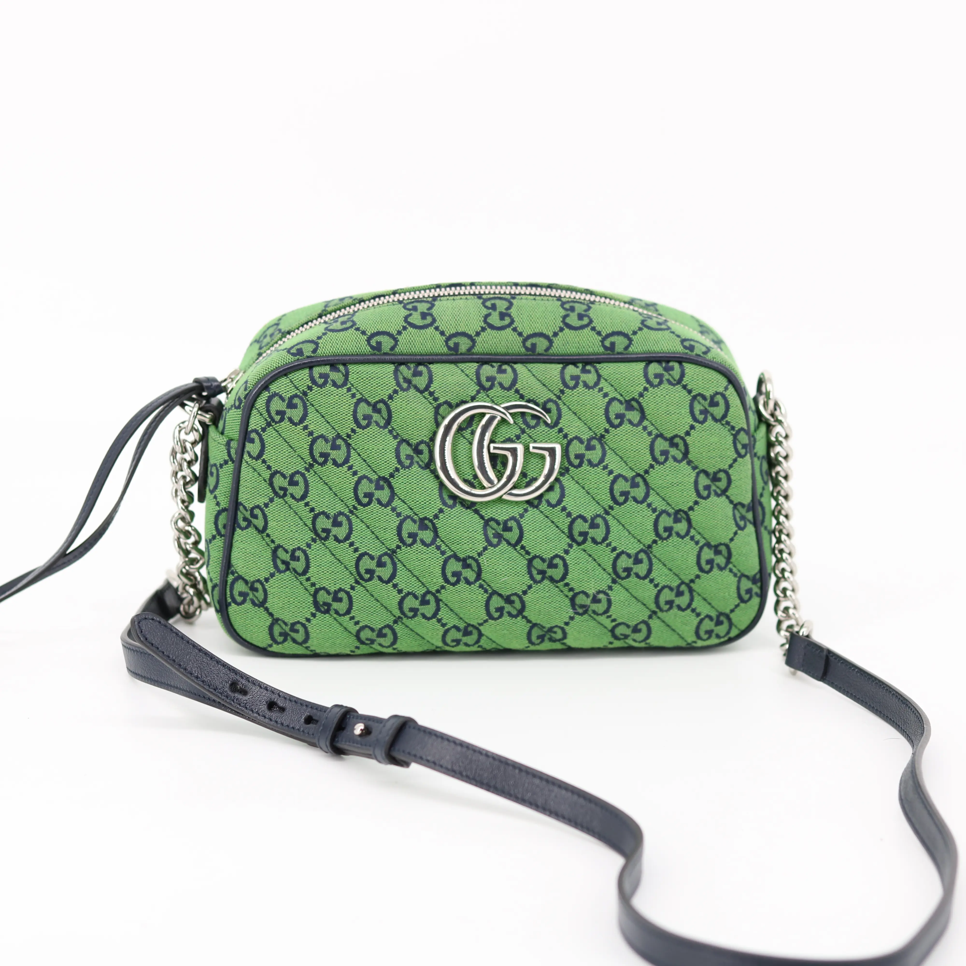 Pre-owned GUCCI Canvas Crossbody Bags Green Marmont Camera Crossbody Bag #1205