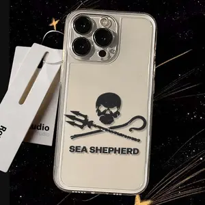 "SEA SHEPHERD" TPU Transparent Shockproof Phone Case for iPhone 17 16 15 14 13 12 11 & Samsung Galaxy S25 S24 S23 S22 Protective Cover