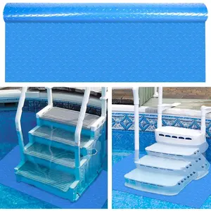 45x60 inches Protective Non-Slip Vinyl Swimming Pool Ladder Step Pad for Above Ground Swimming Pool Protects Pool Liner