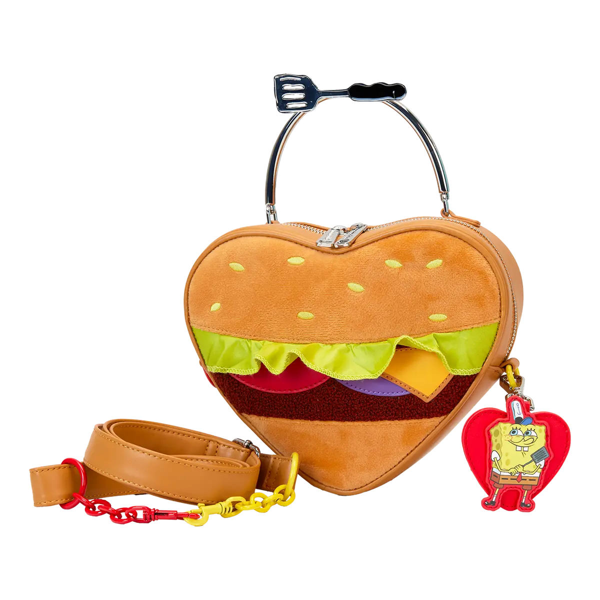 Nickelodeon Spongebob Krabby Patty Plush Crossbody Bag Nickelodeon Spongebob Krabby Patty Plush Crossbody Bag