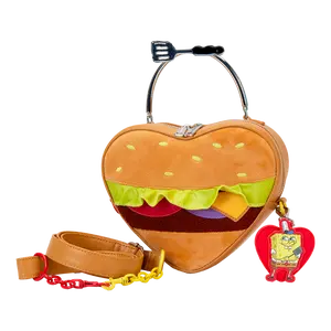 Nickelodeon Spongebob Krabby Patty Plush Crossbody Bag