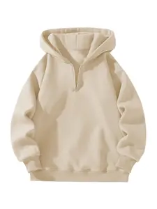 Men's Half-Zip Hooded Sweatshirt, Regular Fit Casual Long Sleeve Pullover, Perfect for Fall & Winter, Stylish Daily Wear Top