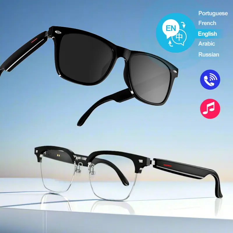 E13 Smart Glasses UV Protection Anti-Blue Light , Bluetooth Compatible for Men & Women , Multifunctional Wireless Glass