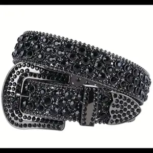 Y2 black rhinestone belt