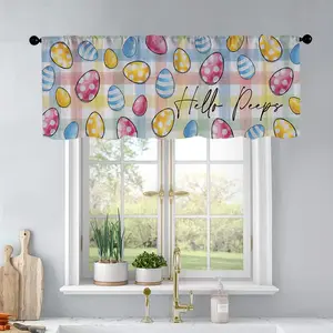 1pc Easter Bunny Egg Flowers kitchen curtains living room bedroom bathroom home decoration 54 * 18 inches