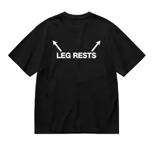 "Leg Rests" Funny Sarcastic Graphic Tee, 100% Cotton Unisex T-Shirt