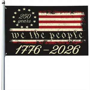 Patriotic Feet American Flag Yard Banner - Durable Polyester, 250Th Anniversary Of We The People 1776-2026, Outdoor Decor for Patriotic Events And Celebrations /, National Pride Display, Classic Flag Design, Event Organizers