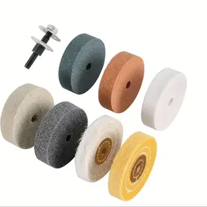 8 Piece Set 3 Inch Grinding and Polishing Wheels, Ideal for Small Bench Grinders, Perfect for Knife Sharpening, Rust Removal, Polishing Tools