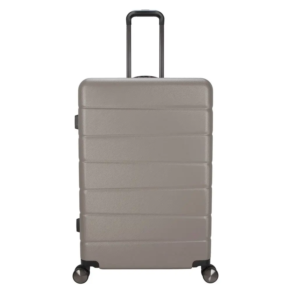 Skyline Hardside Large Checked Spinner Suitcase - Oxford : Telescoping Handle & 8 Wheels