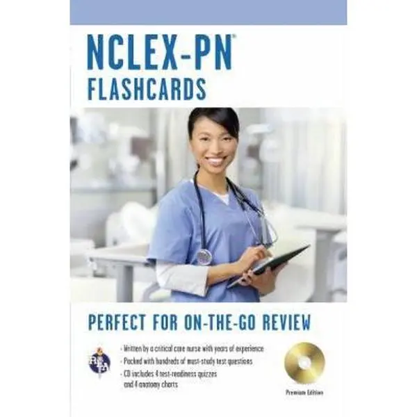 USED-NCLEX-PN Flashcard Book Premium Edition with CD (Nursing Test Prep) by Rebekah Warner (Paperback)