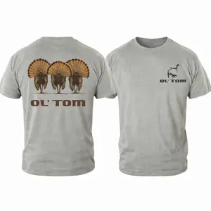 Ol’ Tom Wild Turkey Hunting Shirt, Vintage Turkey Graphic Tee, Gobbler Hunting T-Shirt, Outdoor Hunter Gift, Camo Style Wildlife Tee, Men’s Hunting Apparel