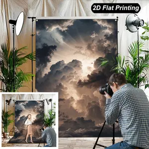 2D Flat Banner,1pc, Abstract Backdrops for Photography Photo Backdrop Headshot Background, Perfect for Holiday Parties, Home Decor & Studio Props Holiday Decorations Polyester banner decoration