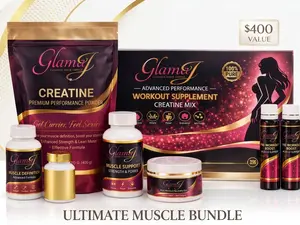 GlamaJ Ultimate Muscle Bundle - Natural Protein Pack & Advanced Performance Workout Supplement Kit for Enhanced Performance - Milky