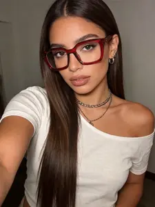 Women's Elegant Square Blue Light Blocking Glasses, Fashion Classic Vintage Transparent Lenses, Lightweight Comfortable for Daily Wear, Vintage Style Glasses, Eyeglass Frames