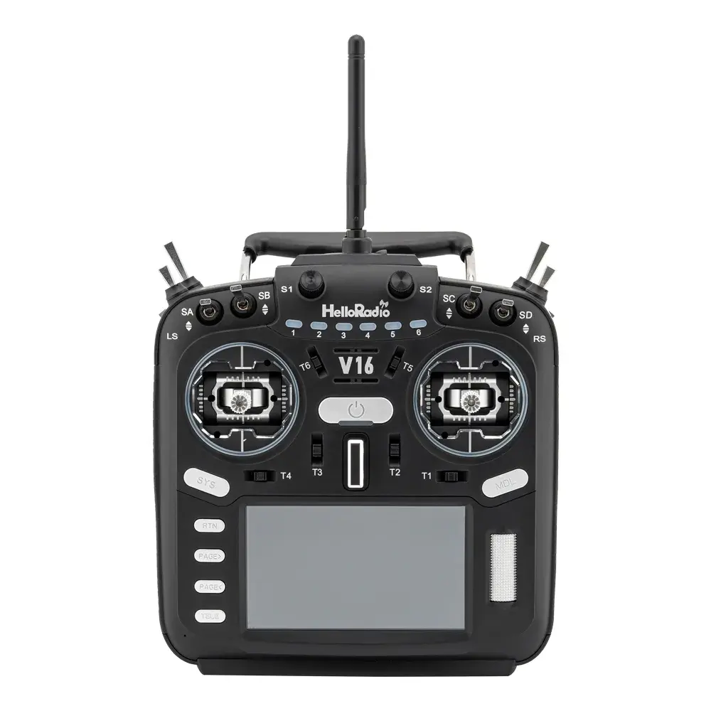 HelloRadio V16 MAX ELRS Transmitter with Touch Panel, 4IN1 Remote Control for Electric RC Toy Accessories