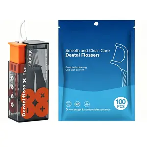 Dental Floss Portable Case Travel Floss Storage Case Toothpicks Dispenser Refillable Dental Floss Container Automatic Floss Stick Organizer, Oral Care Tool for Home & Travel