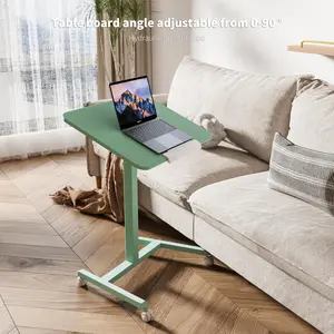 ETHU Overbed Table with Wheels – Adjustable Height, Rolling Desk for Bed, Medical Use, Drawer Storage, Space Saving