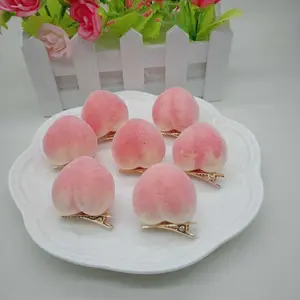 Simulation fruit hairpin peach peach hairpin girlish Japanese style personality fun hairpin headdress funny hairpin