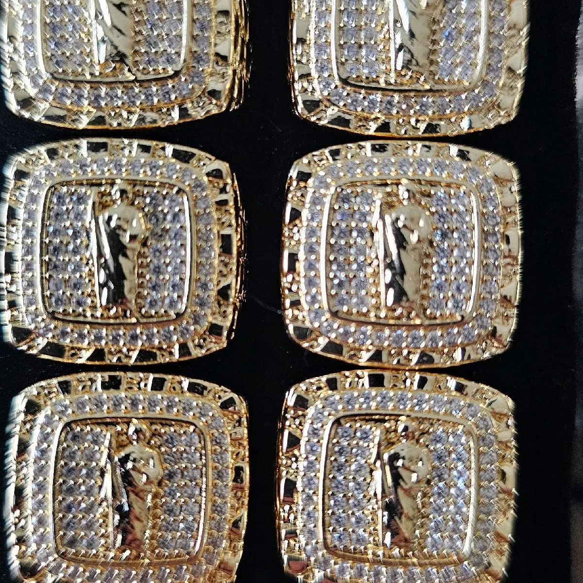 (R42) Adjustable 14KGOLDPLATED San Judas Ring for Men, Waterproof, Fits Size 8-10