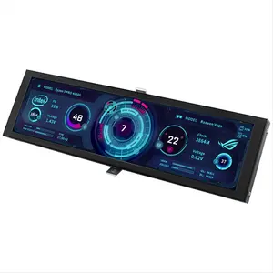 Turing 8.8Inch IPS Type-C Secondary Monitor - Smart Display Case for CPU, GPU, RAM Monitoring with USB Interface Black